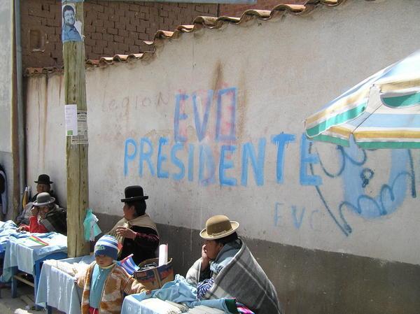 Evo´s name is all over Bolivia