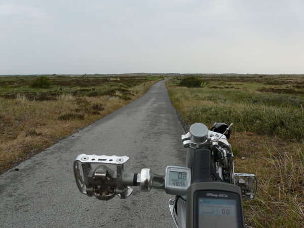 Radweg durch die Dünenlandschaft von Skagen