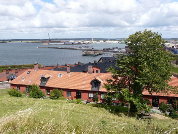 Hafen Varberg von der Festung aus gesehen
