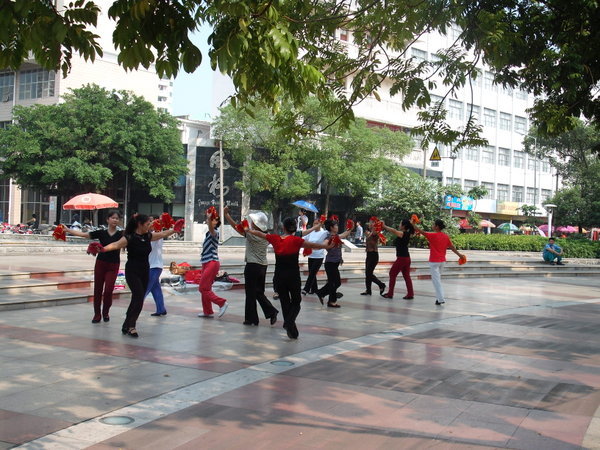 Women dancing on streets of Nanning