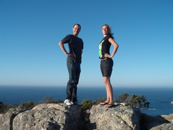 Myself and Ines posing on a rock