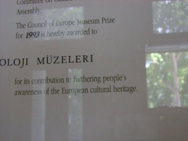 Placard in the Archaeology Museum