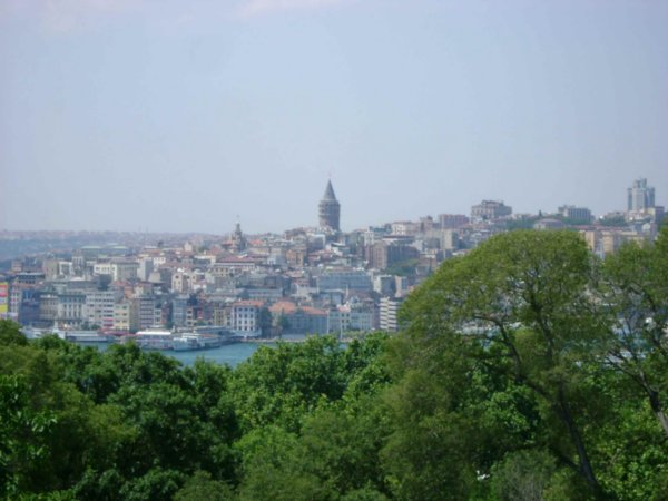View of Beyoglu and Galata tower from Topkapi