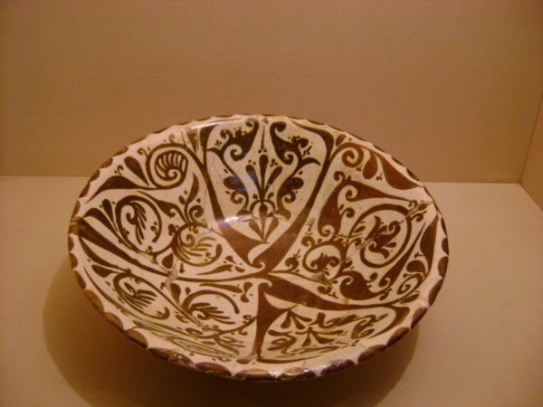 Ceramic lustre painted bowl, wheel made, Nishapur  10th  c AD