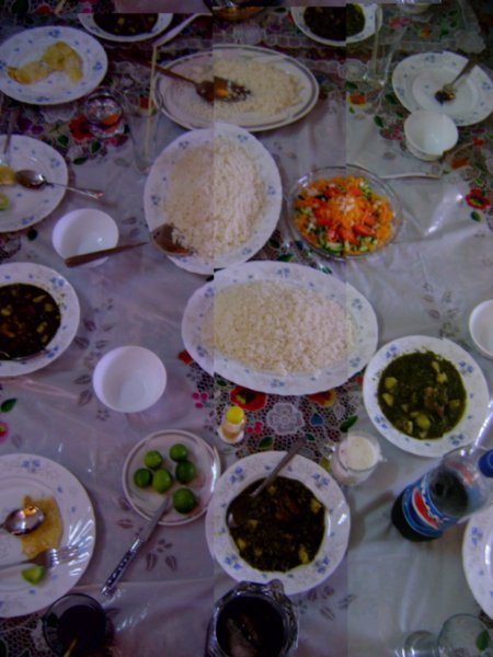 Food at Zahra's cousin's house