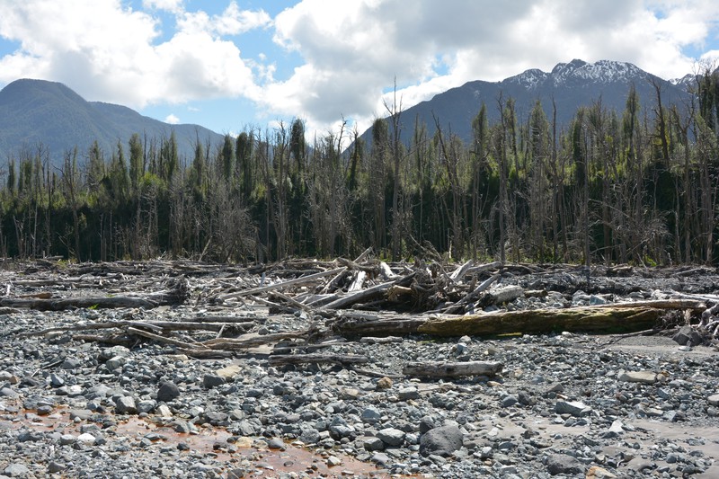 River at Chaiten volcano