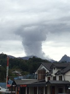 Volcano is smoking