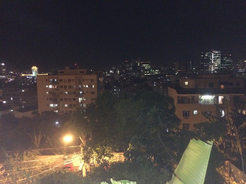 View from the hostel at night