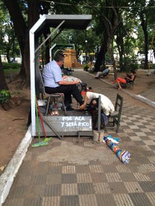 Shoe cleaning stall - Asuncion