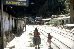 Machu Picchu train station in 1982