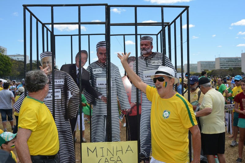 Anti government demo in Brasilia