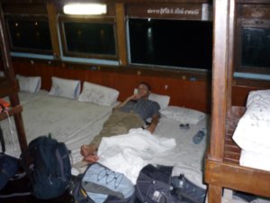 Mike on night boat to Ko Phangan