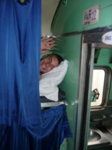 Mike on sleeper train