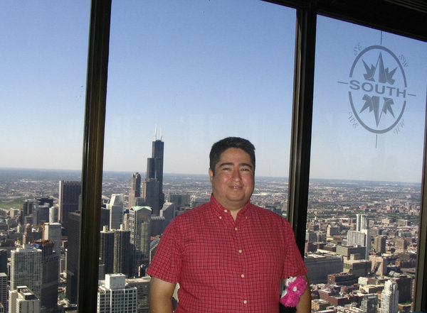 Posing with the Sears Tower Behind Me