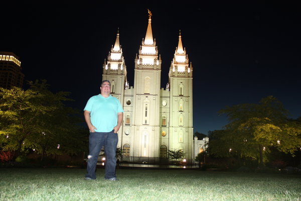 Posing with the Temple