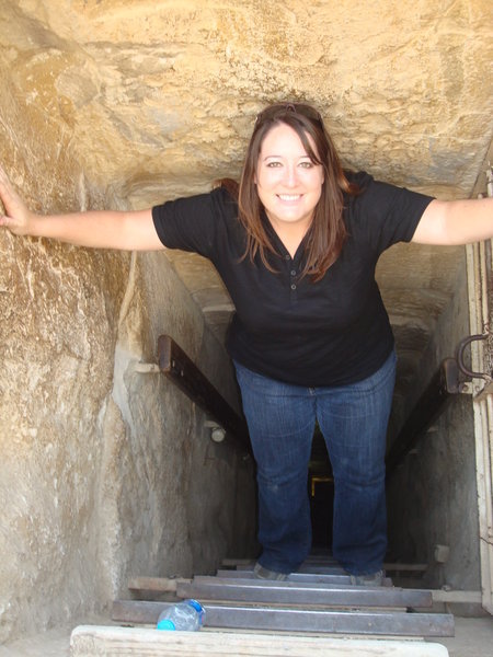 Crawling down into a tomb!
