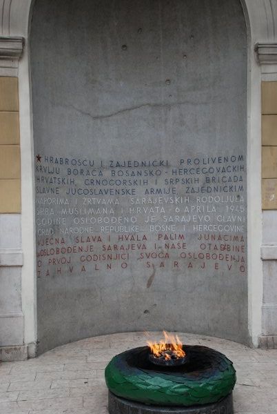 The eternal flame for the victims of the war