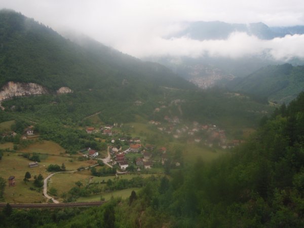 View from the train going from Mostar to Sarajevo
