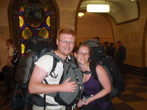 Us on the Moscow Underground