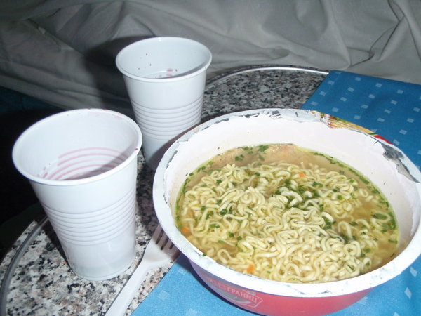 Dinner - instant noodles!