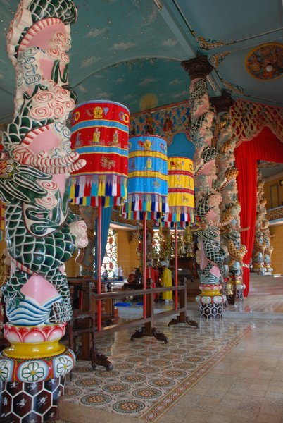 Inside Cao Dai Great Temple