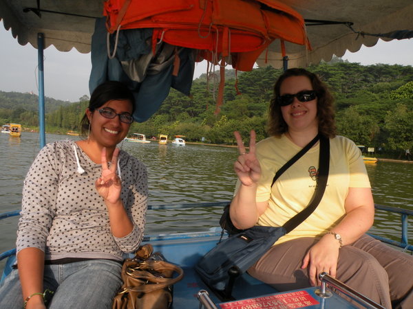 Mariam and I on the boat