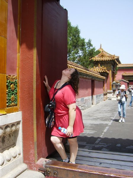 Cheesin' it up at the Forbidden City