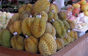 Durian at a supermarket