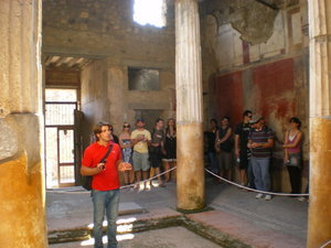 Inside one of the houses of Pompeii
