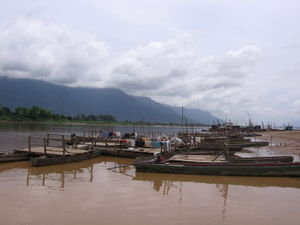At the Mekong crossing at Ban Muang