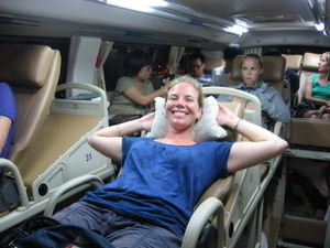 haha on our overnight bus to Nha Trang