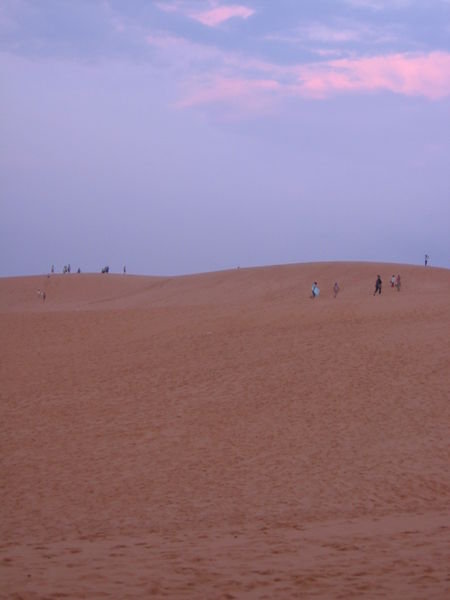 Before sunrise on the sand dunes