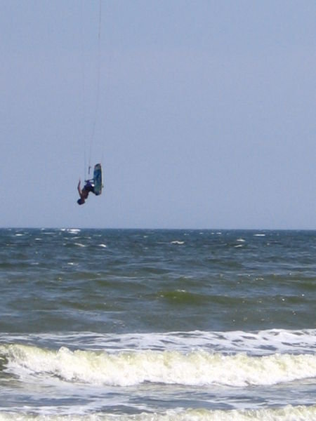 Kite surfer doing some sweet tricks! :)