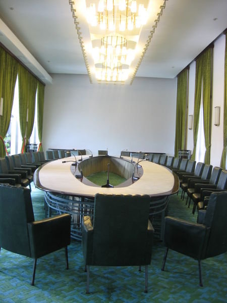 The conference room at Reunification Palace - exactly as it was in the 1970s