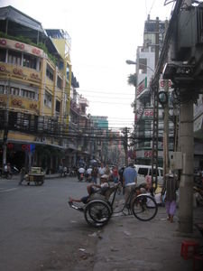 Streets of HCMC - notice the crazy electrical wires!