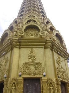 Golden stupa at the top