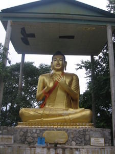 Massive Buddha statue, outside Battambang