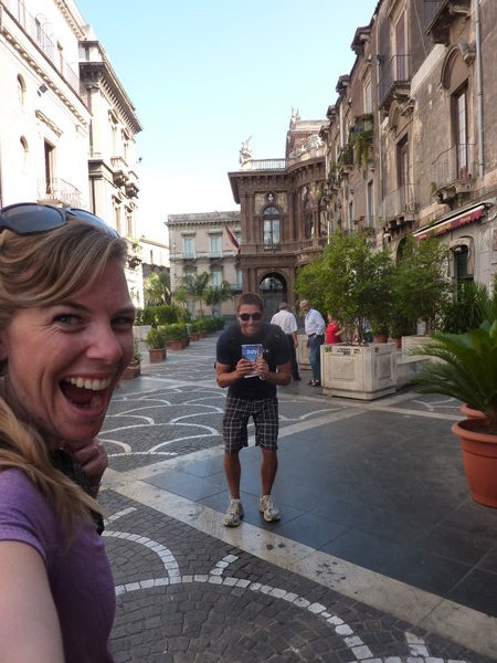 Wasting time in Catania before catching our ferry back to Malta