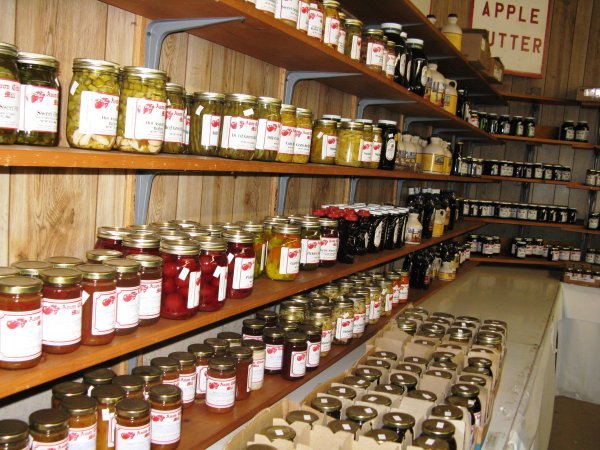local jams, honeys, and syrup to name a few