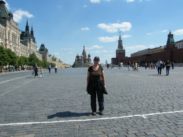Jumping for joy in Red Square