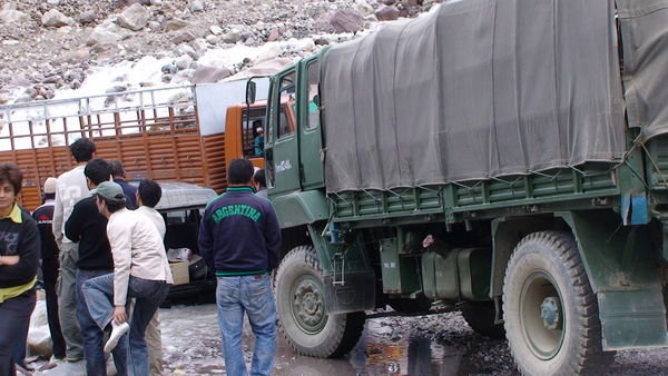 Another road block on the way to Leh!