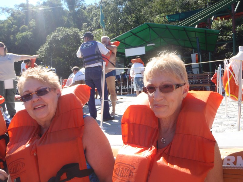 Betty and Judy on speed boat