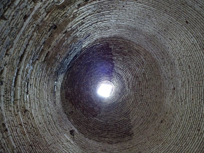 Looking up the kiln