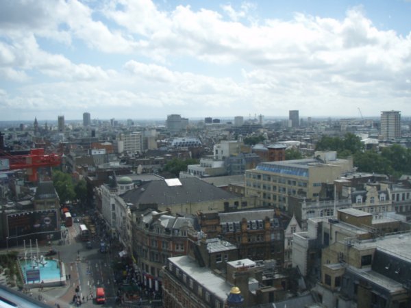 View of London from hotel room