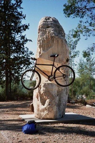 Bike on rock