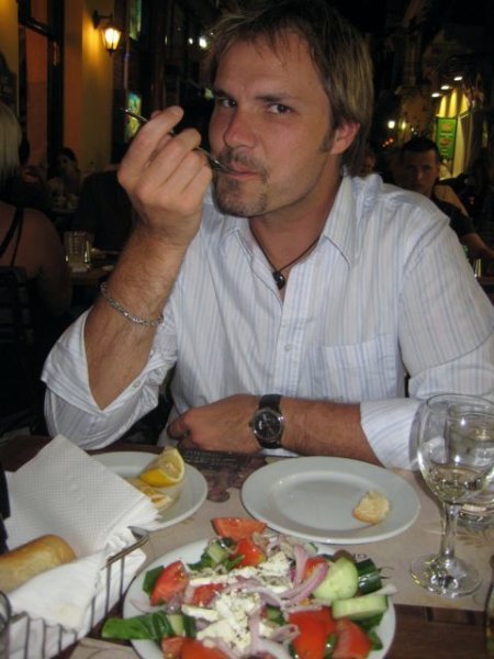 Mmmmm...Saganaki and Greek Salad
