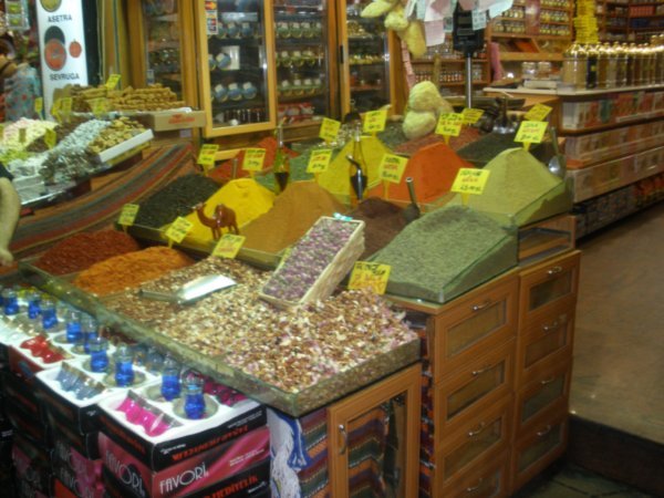 One of the many spice stalls