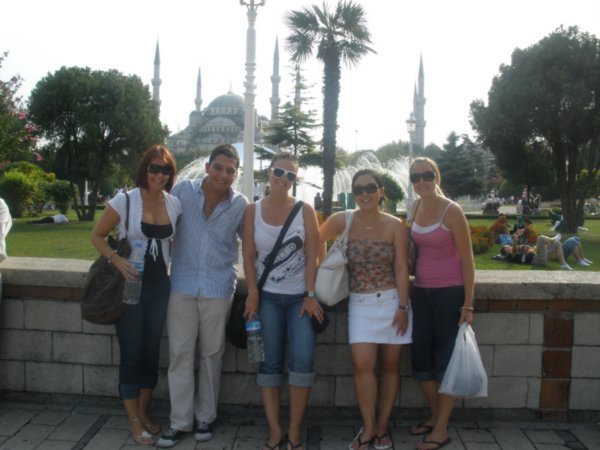In front of the Hagia Sophia with our tour guid Amile