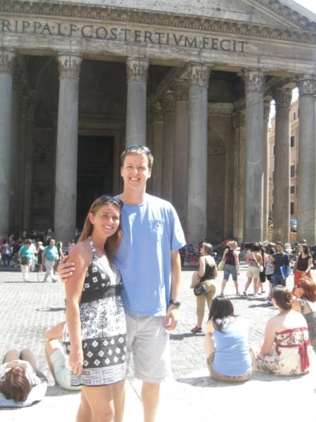 In front of the Pantheon