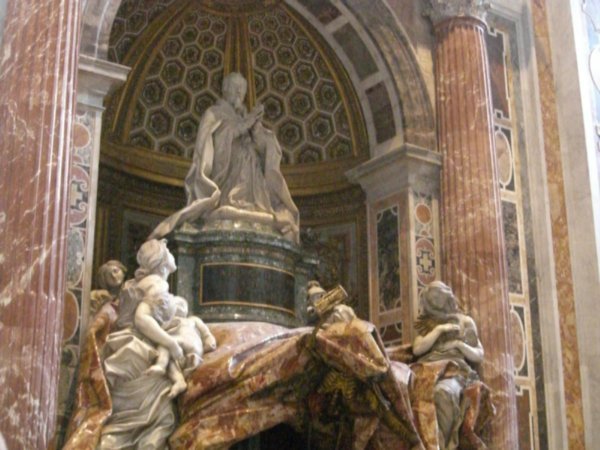 An amazing sculpture inside St. Peter's